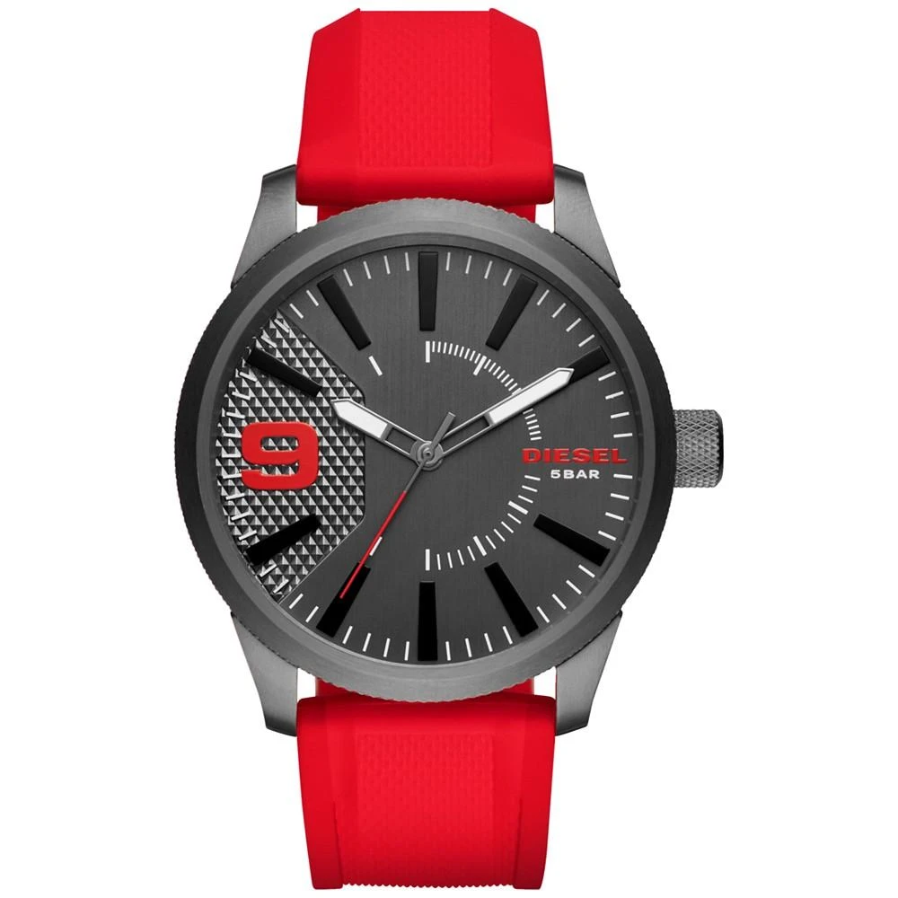 商品Diesel|Men's Red Silicone Strap Watch 46x53mm DZ1806,价格¥1266,第1张图片