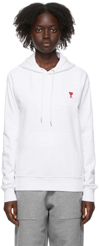 商品AMI|White Ami de Cœur Hoodie,价格¥1135,第1张图片