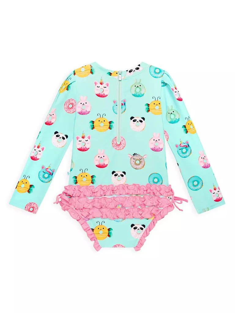 商品Posh Peanut|Baby's & Little Girl's Donuts Frill-Trim Rashguard Swimsuit,价格¥247,第2张图片详细描述