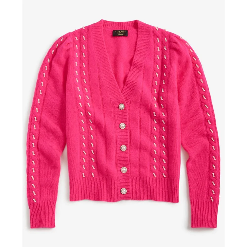 Women's 100% Cashmere Embellished Cable-Knit Boyfriend Cardigan, Created for Macy's 商品