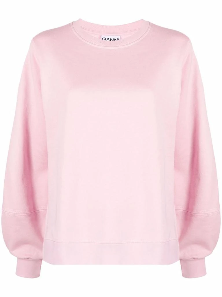 商品Ganni|Ganni Womens Pink Cotton Sweatshirt,价格¥1754,第1张图片