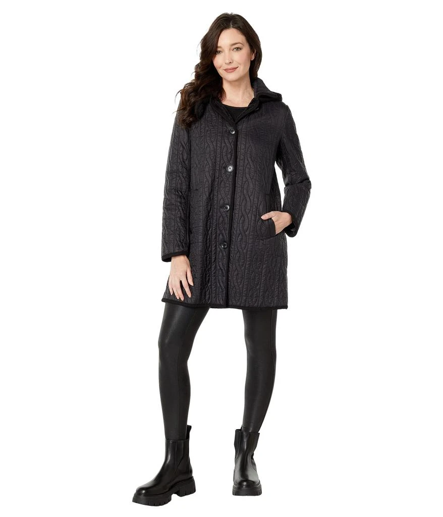 商品Ralph Lauren|Cable Fabric Quilted Coat,价格¥715,第4张图片详细描述