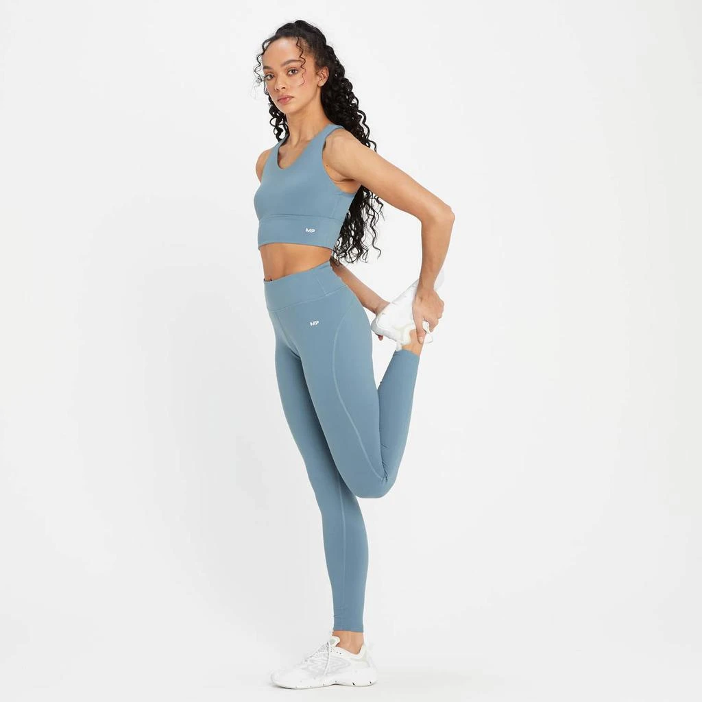 商品Myprotein|MP Women's Power Longline Sports Bra - Pebble Blue,价格¥109,第4张图片详细描述