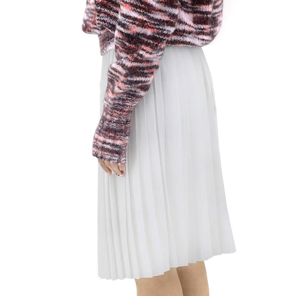 Pleated Skirt With Silk Lining In Optic White商品第2张图片规格展示