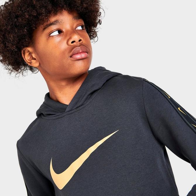 Boys' Nike Sportswear Repeat Taped Fleece Pullover Hoodie商品第5张图片规格展示