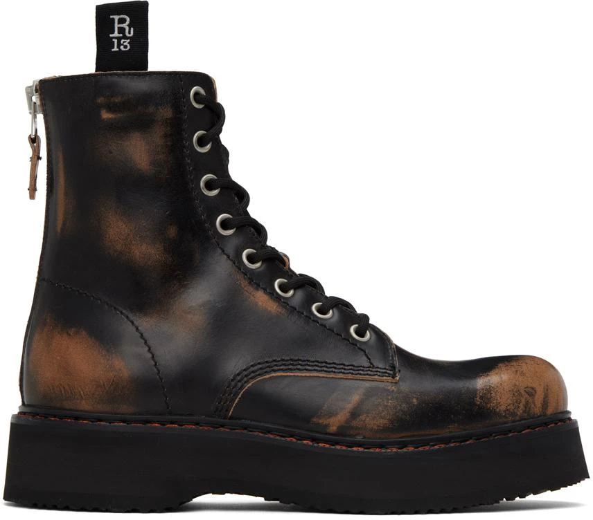 商品R13|Black Single Stack Boots,价格¥4313,第1张图片