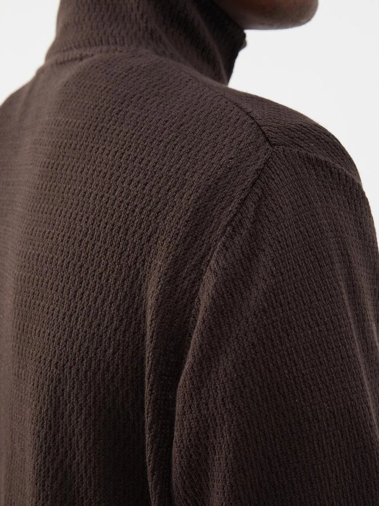 商品Our Legacy|Shrunken zipped cotton polo top,价格¥1557,第4张图片详细描述