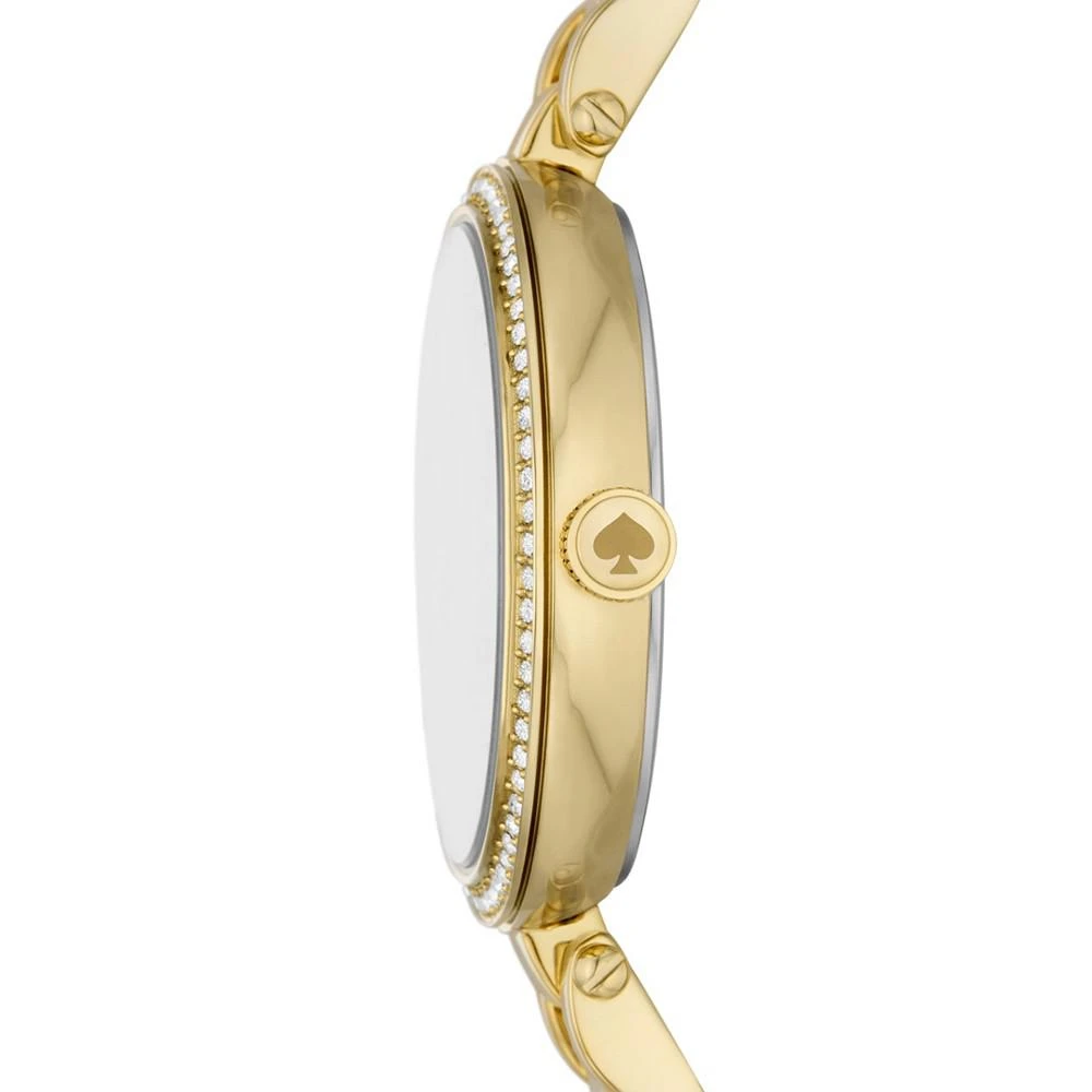 商品Kate Spade|Women's Holland Three Hand Gold-Tone Stainless Steel Watch 34mm,价格¥1868,第2张图片详细描述