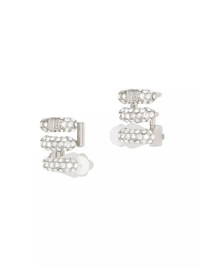 商品Givenchy|Stitch Clip Earrings In Metal With Crystals,价格¥3373,第3张图片详细描述