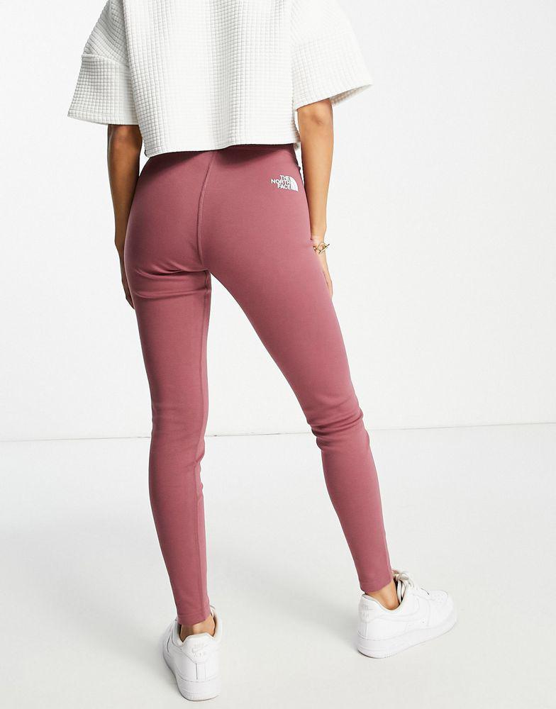商品The North Face|The North Face Interlock cotton high waist leggings in pink,价格¥403,第4张图片详细描述