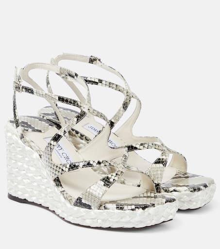 華やぎ【Jimmy Choo】Ayla 85 スエード エスパドリーユ サンダル JIMMY CHOO Ayla 85 suede platform espadrilles | NET-A-PORTER
