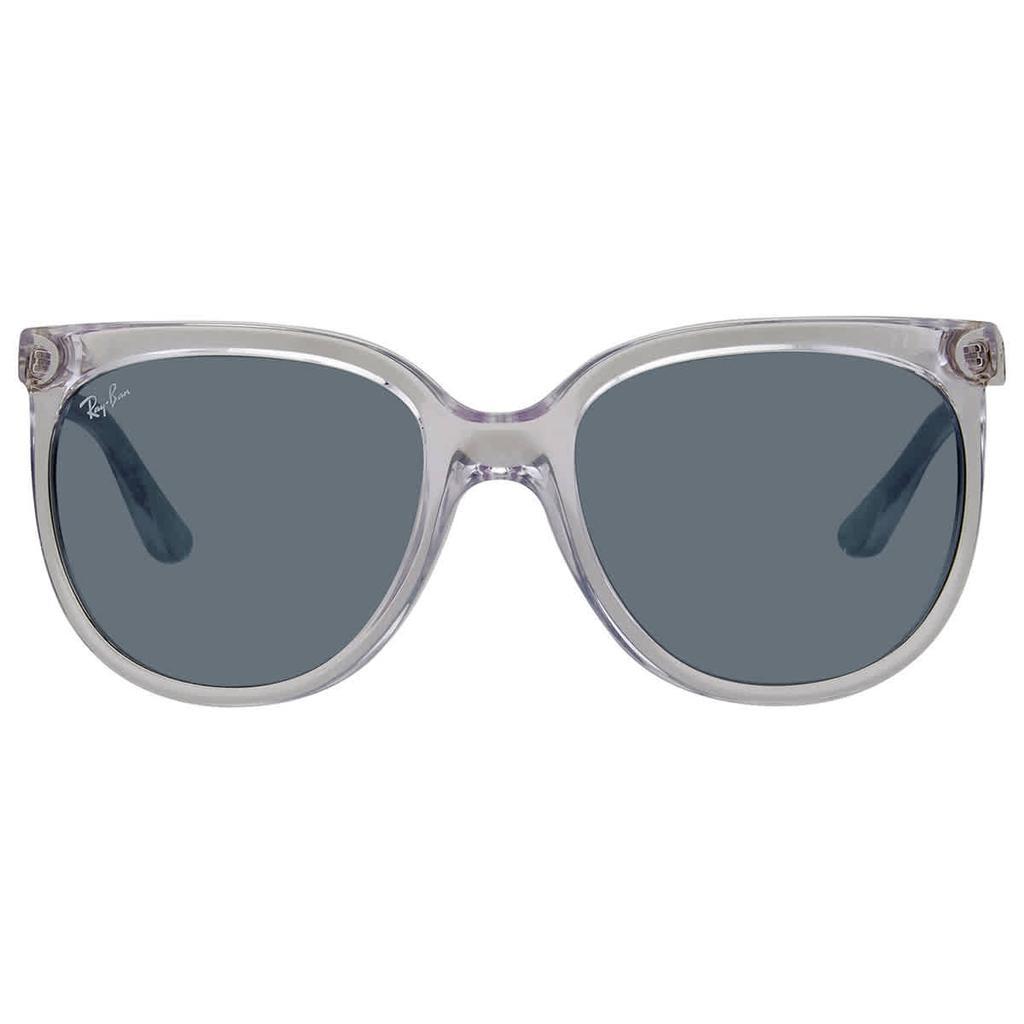 商品Ray-Ban|Ray Ban Cats 1000 Blue Cat Eye Ladies Sunglasses RB4126 632562 57,价格¥623,第4张图片详细描述