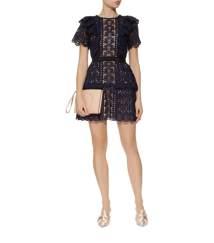 商品Self Portrait|Floral Guipure Frilled 蕾丝连衣裙,价格¥3272,第5张图片详细描述