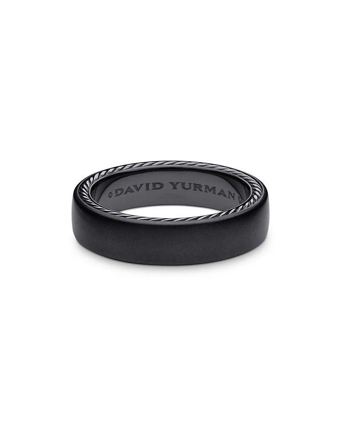 商品David Yurman|Men's Streamline® Band Ring in Black Titanium, 6mm,价格¥3188,第1张图片详细描述