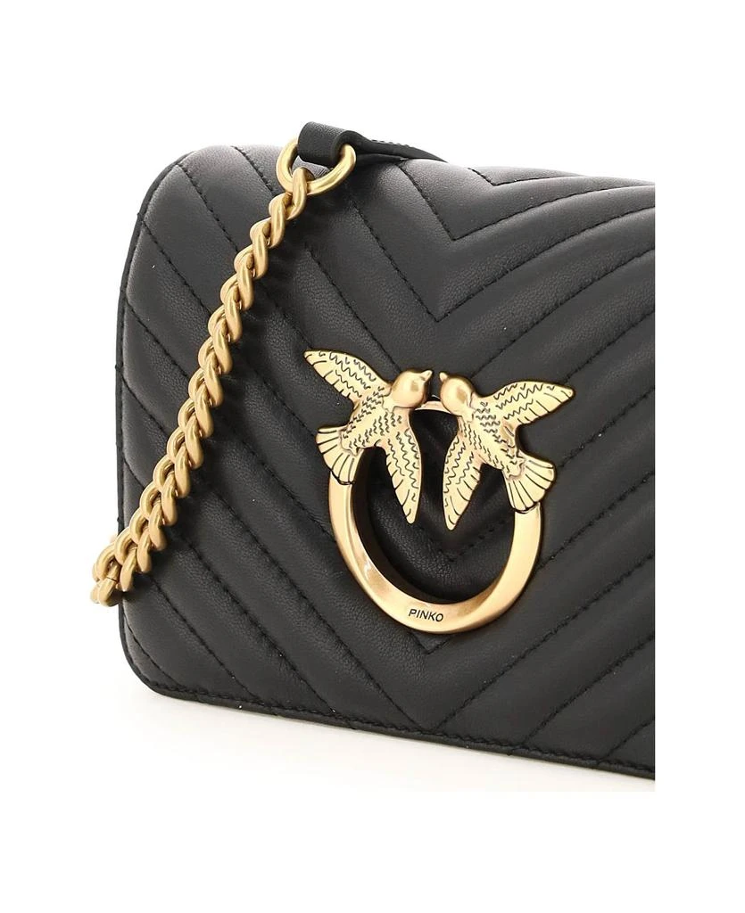 商品PINKO|Love Click V Quilt Mini Bag,价格¥1939,第5张图片详细描述
