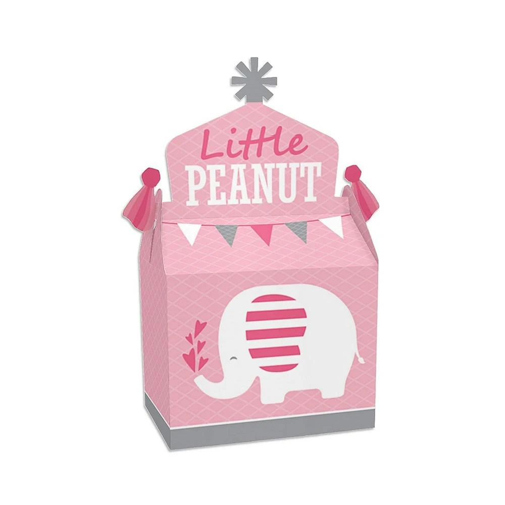 商品Big Dot of Happiness|Pink Elephant - Treat Box Party Favors - Girl Baby Shower or Birthday Party Goodie Gable Boxes - Set of 12,价格¥142,第1张图片