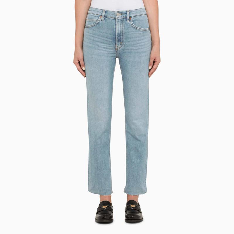 Straight jeans in blue denim商品第1张图片规格展示