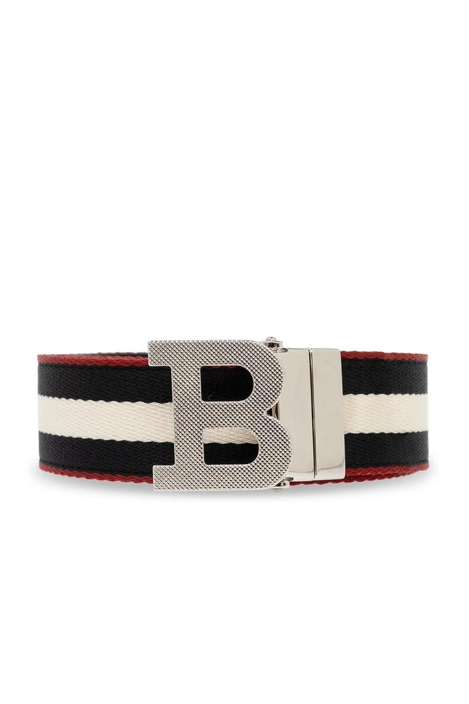 商品Bally|Bally Striped Reversible Logo-Buckle Belt,价格¥805,第1张图片