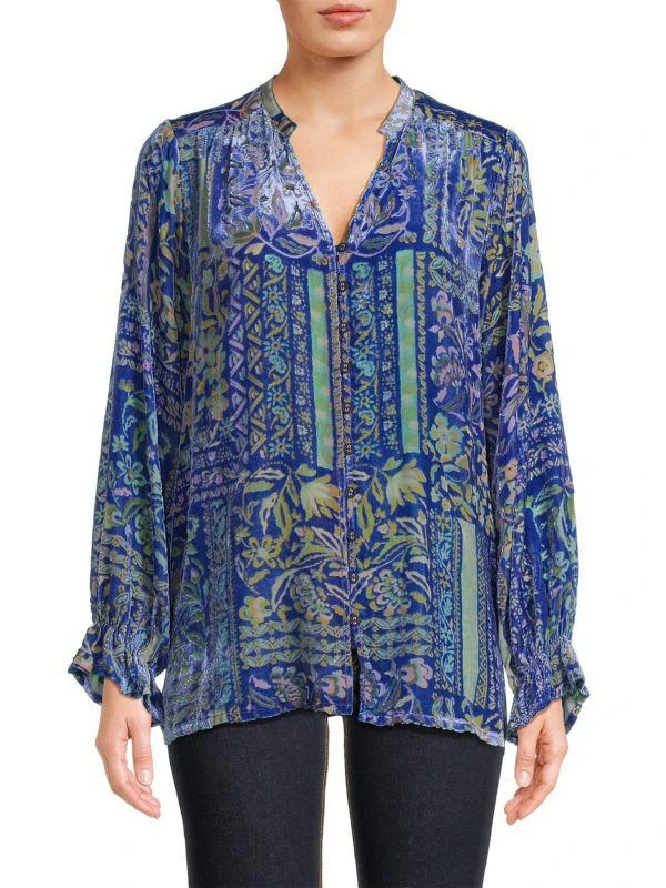 商品Johnny Was|Joasie Burnout Tunic Blouse,价格¥779,第1张图片
