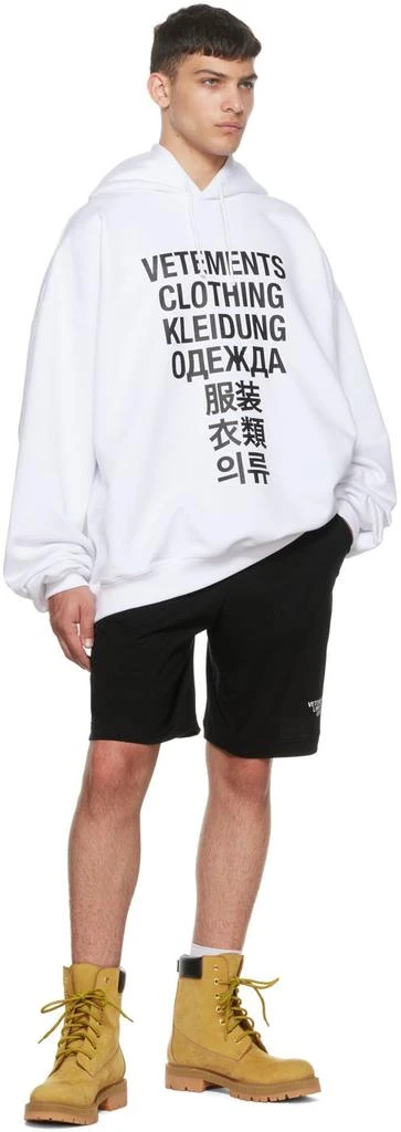 商品Vetements|白色棉质连帽衫,价格¥3868,第4张图片详细描述