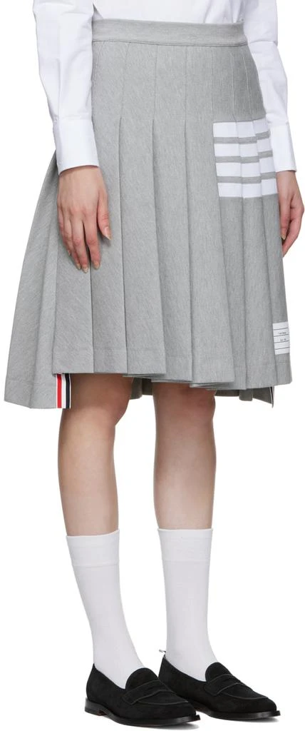 商品Thom Browne|Gray 4-Bar Midi Skirt,价格¥5689,第2张图片详细描述