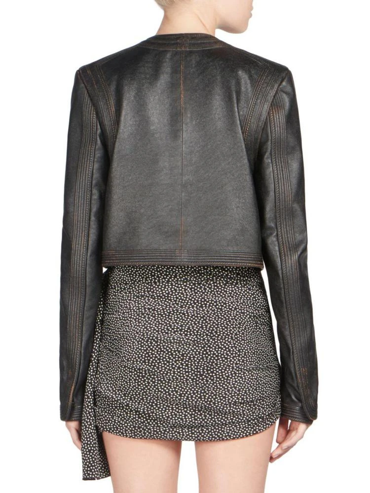 商品Yves Saint Laurent|Saint Laurent - Leather Spencer Jacket,价格¥9239,第2张图片详细描述