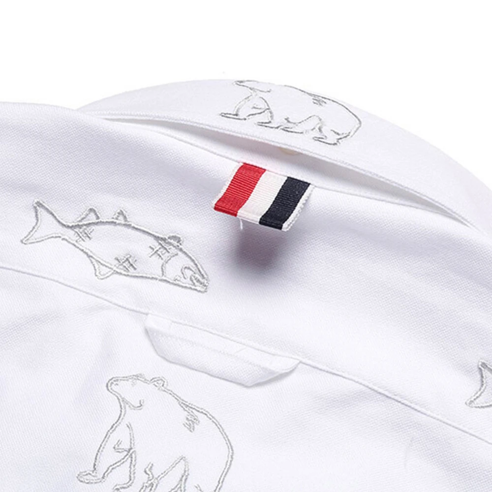 THOM BROWNE 白色男士衬衫 MWL272E-07606-100 商品