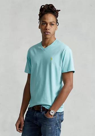 商品Ralph Lauren|Classic Fit Cotton V-Neck T-Shirt,价格¥182-¥405,第3张图片详细描述