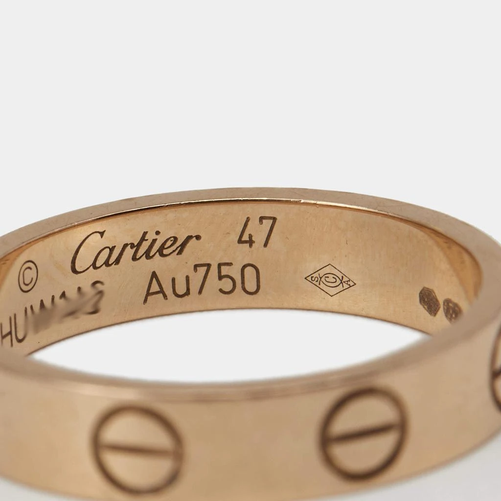  Cartier Love 18K Rose Gold Narrow Wedding Band Ring Size 47 商品
