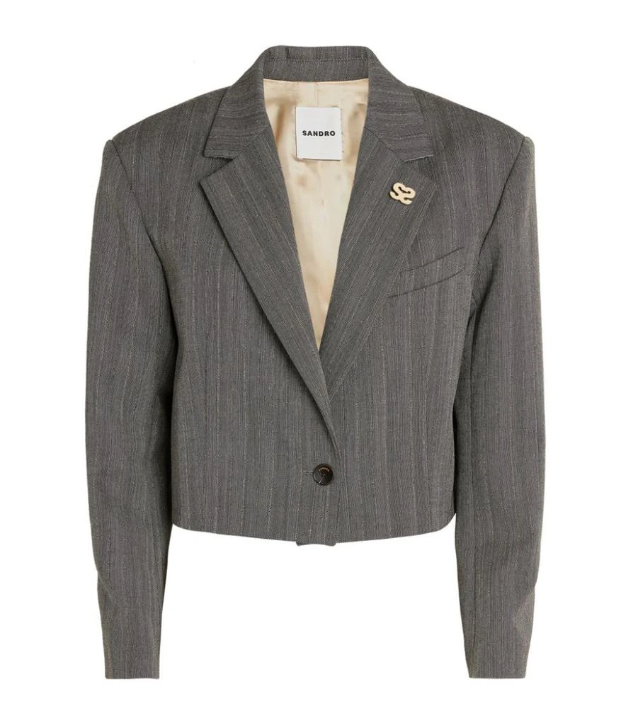 商品Sandro|Lombardi Cropped Suit Jacket,价格¥1982,第1张图片