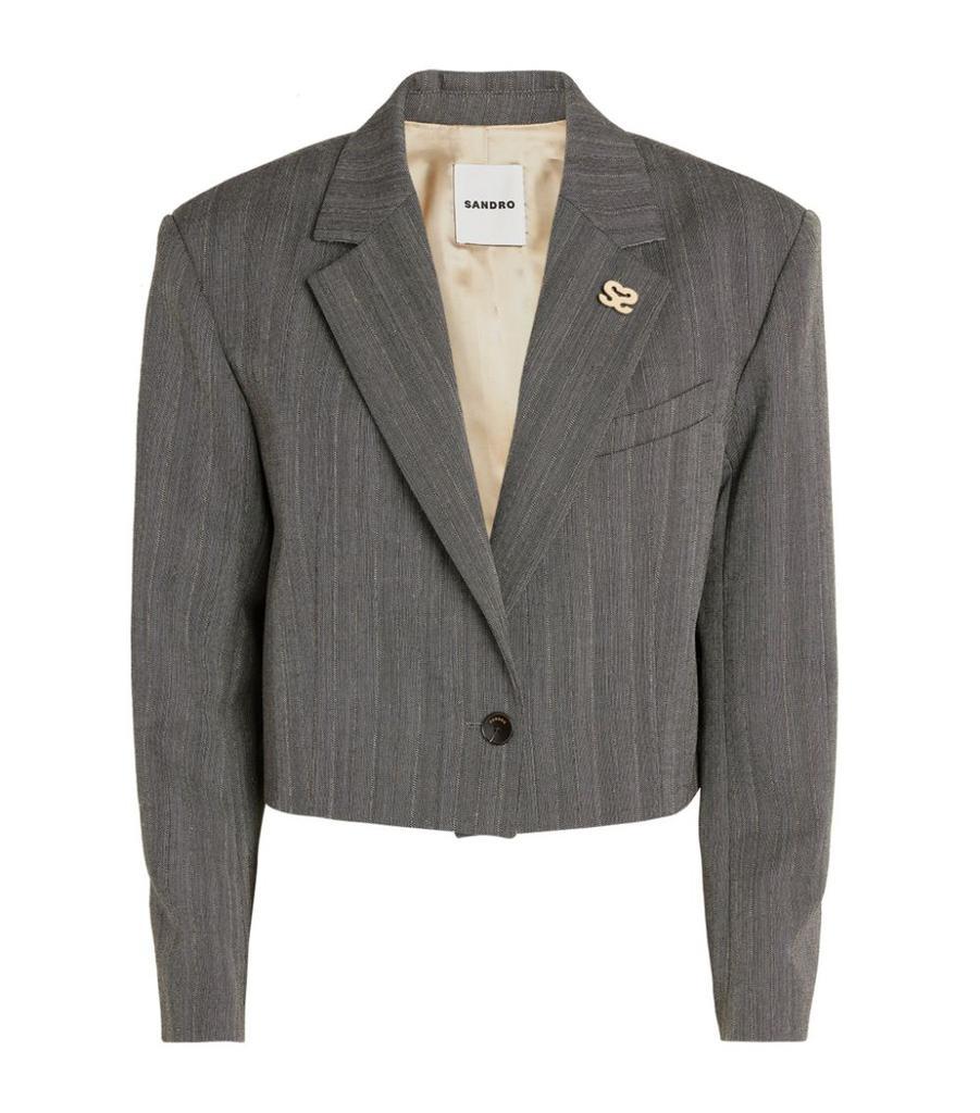 商品Sandro|Lombardi Cropped Suit Jacket,价格¥3341,第1张图片