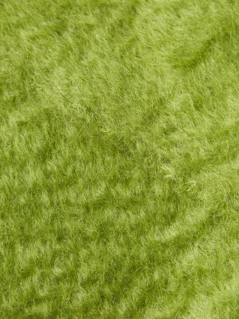 Anagram-patch fringed mohair-blend scarf商品第3张图片规格展示
