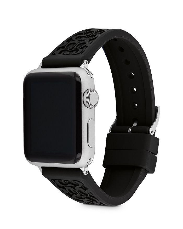商品Coach|Apple Watch© Signature Silicone Strap, 38mm & 40mm,价格¥468,第6张图片详细描述