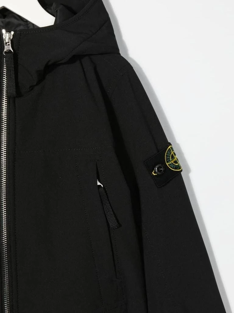 商品Stone Island Junior|Stone Island Junior Kids Black Jacket In Soft Shell-r E.dye Technology With Primaloft Insulation Technology,价格¥2608,第3张图片详细描述