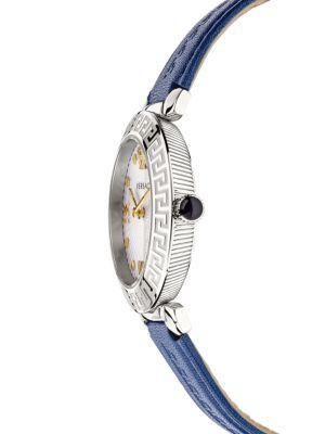 商品Versace|36MM Stainless Steel & Leather Strap Watch,价格¥4223,第4张图片详细描述