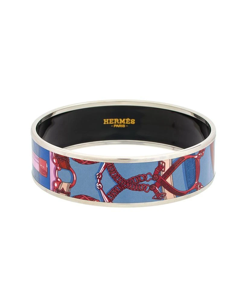 商品[二手商品] Hermes|Hermes Palladium Plated Cavald'or Surnaturel Enamel Bangle (Authentic Pre-,价格¥3964,第1张图片
