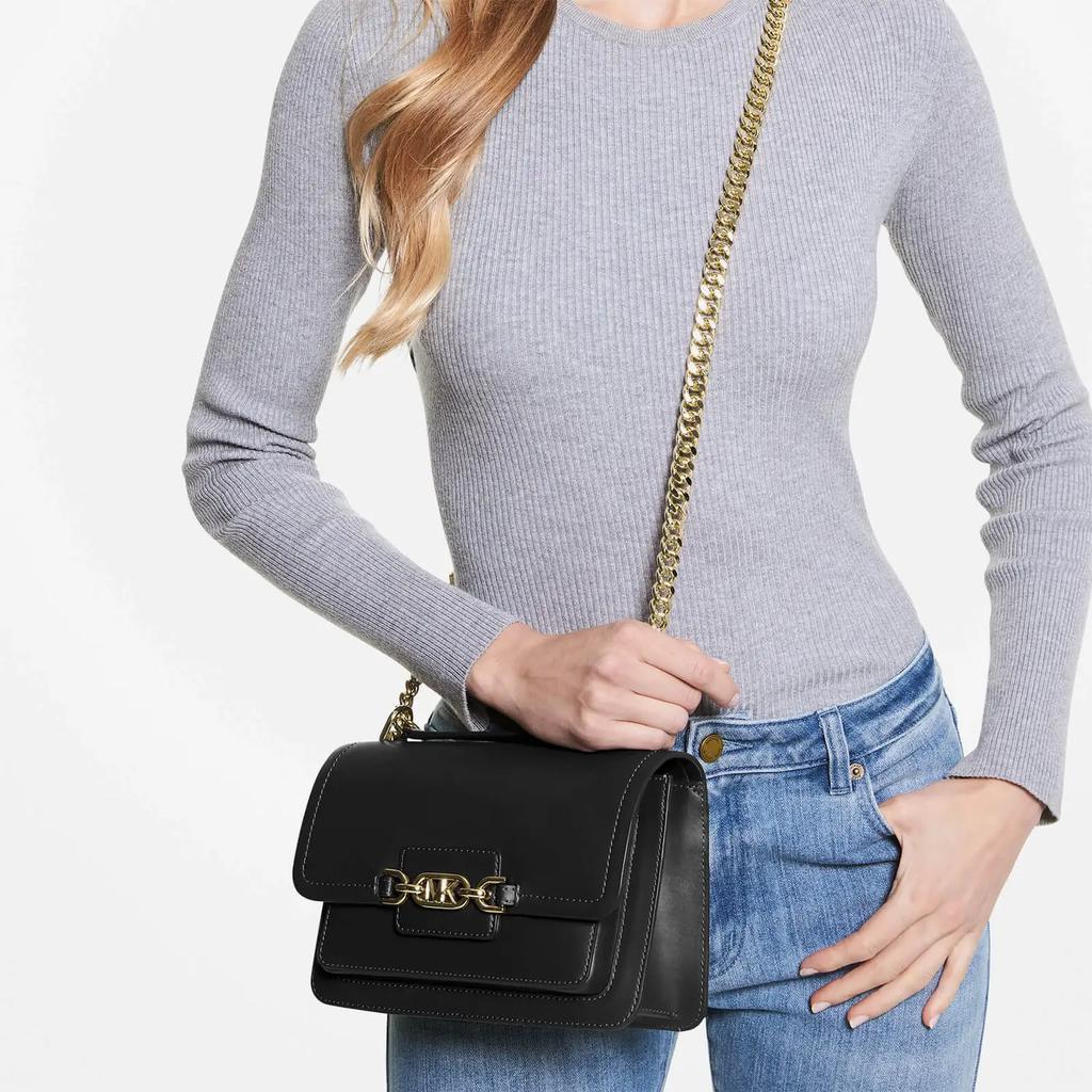 商品Michael Kors|MICHAEL Michael Kors Women's Heather Large Shoulder Bag - Black,价格¥2544,第4张图片详细描述