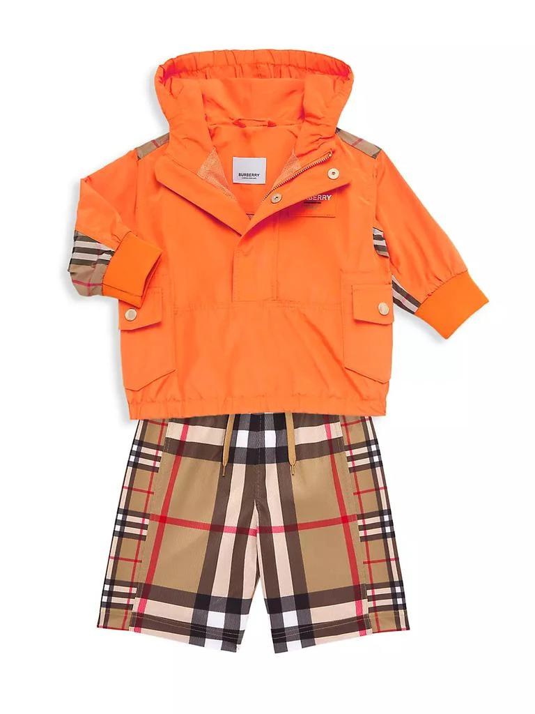 商品Burberry|Baby Boy's & Little Boy's Wilder Check Half-Zip Jacket,价格¥4128,第2张图片详细描述