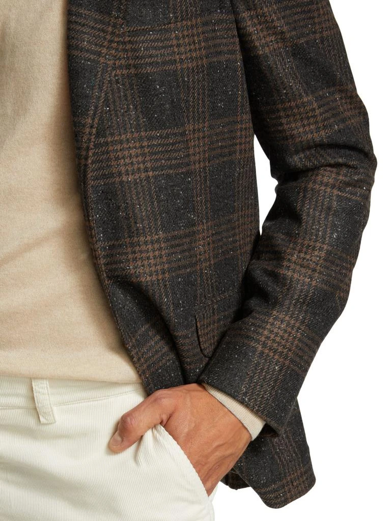 商品Brunello Cucinelli|Plaid Silk-Blend Jacket,价格¥14137,第4张图片详细描述