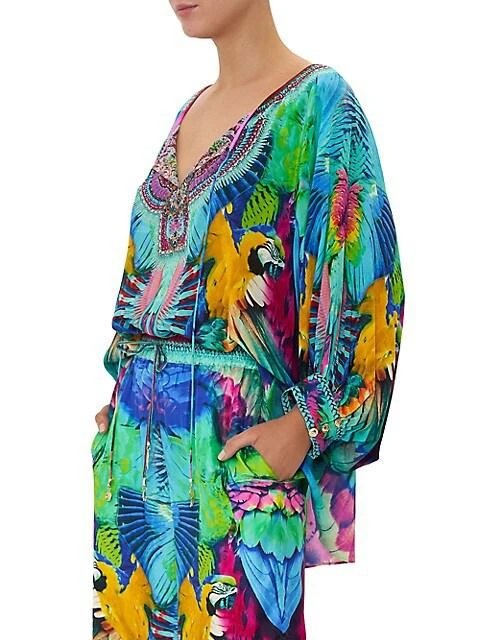 商品Camilla|Silk Printed Blouse,价格¥1783,第4张图片详细描述