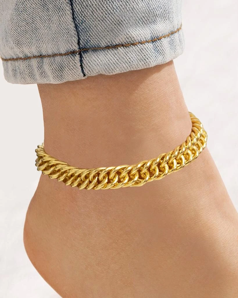 商品BEN-AMUN|24k Gold Electroplate Chain Ankle Bracelet,价格¥923,第2张图片详细描述
