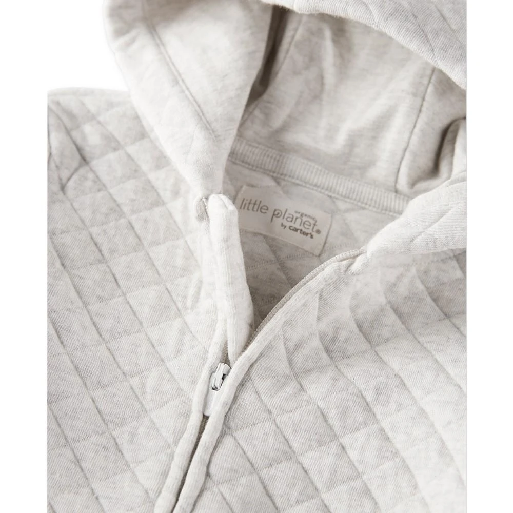 商品Carter's|Baby Boys or Baby Girls Organic Quilted Double-Knit Hooded Jumpsuit,价格¥202,第2张图片详细描述