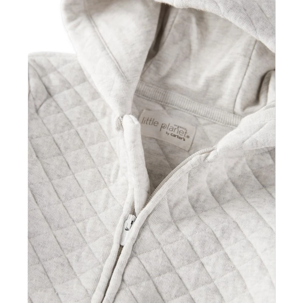 商品Carter's|Baby Boys or Baby Girls Organic Quilted Double-Knit Hooded Jumpsuit,价格¥205,第2张图片详细描述