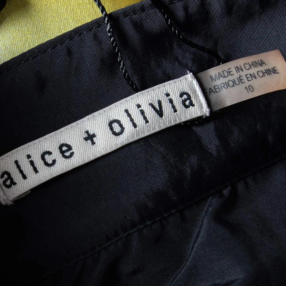 商品[二手商品] Alice + Olivia|Alice + Olivia Black Magnolia Print Cotton Dianna Midi Skirt L,价格¥1840,第5张图片详细描述