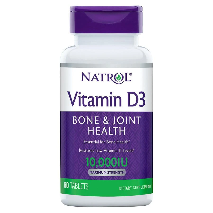 商品Natrol|Vitamin D3 10,000 IU Bone & Joint Health Maximum Strength Tablets,价格¥60,第1张图片
