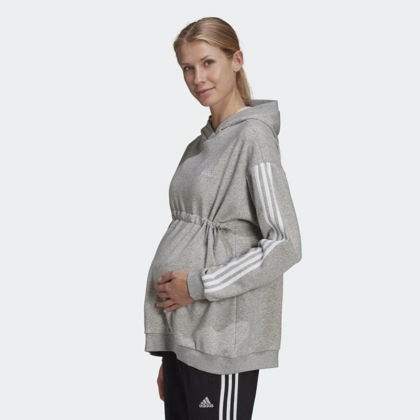 商品Adidas|Women's adidas Essentials Cotton 3-Stripes Hoodie (Maternity),价格¥264,第2张图片详细描述