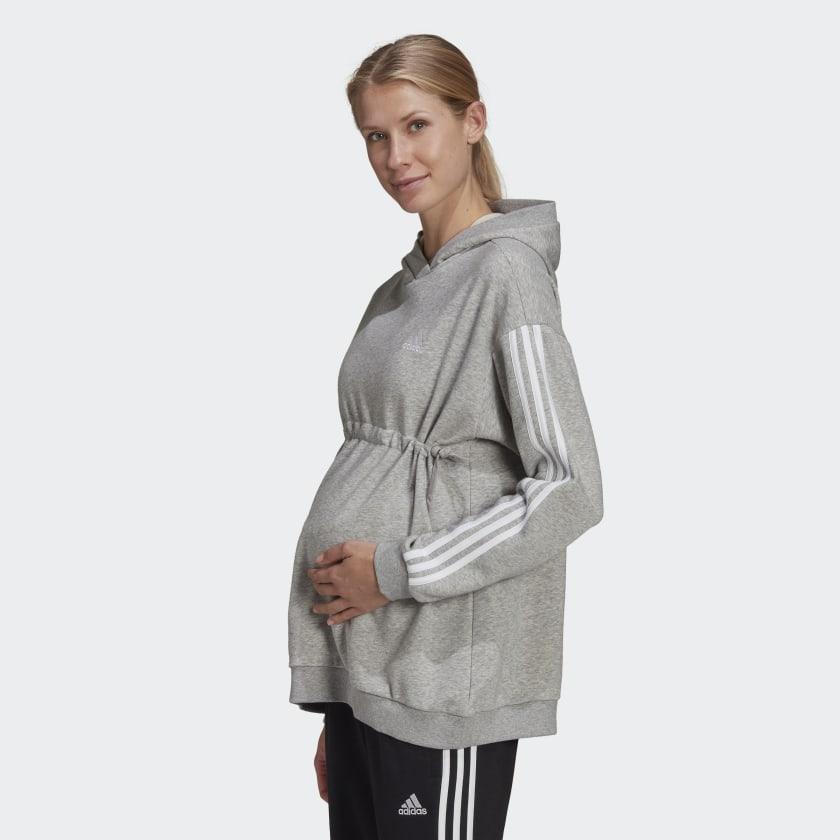 商品Adidas|Women's adidas Essentials Cotton 3-Stripes Hoodie (Maternity),价格¥287-¥364,第4张图片详细描述