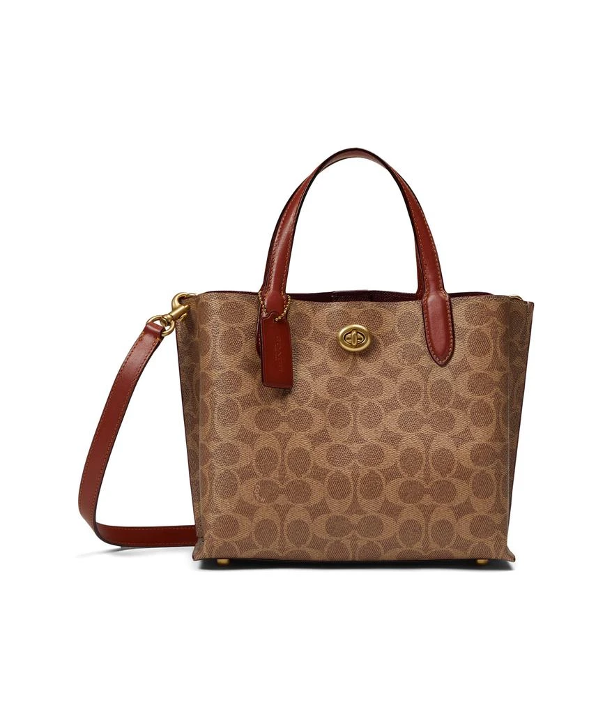 商品Coach|Coated Canvas Signature Willow Tote 24,价格¥2169,第1张图片