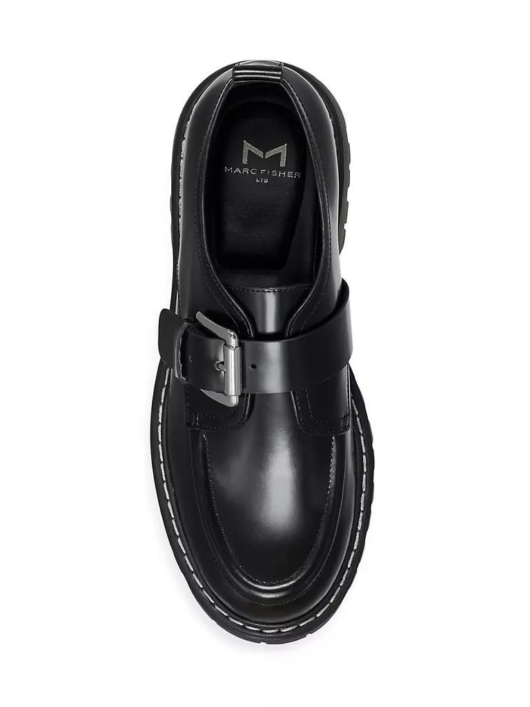 商品Marc Fisher|Tarla Leather Lugged-Sole Loafers,价格¥1125,第5张图片详细描述