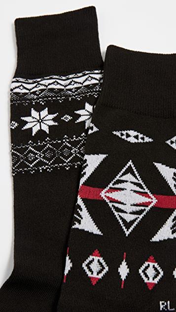 商品Ralph Lauren|2 Pack Fair Isle Slack Socks,价格¥163,第4张图片详细描述